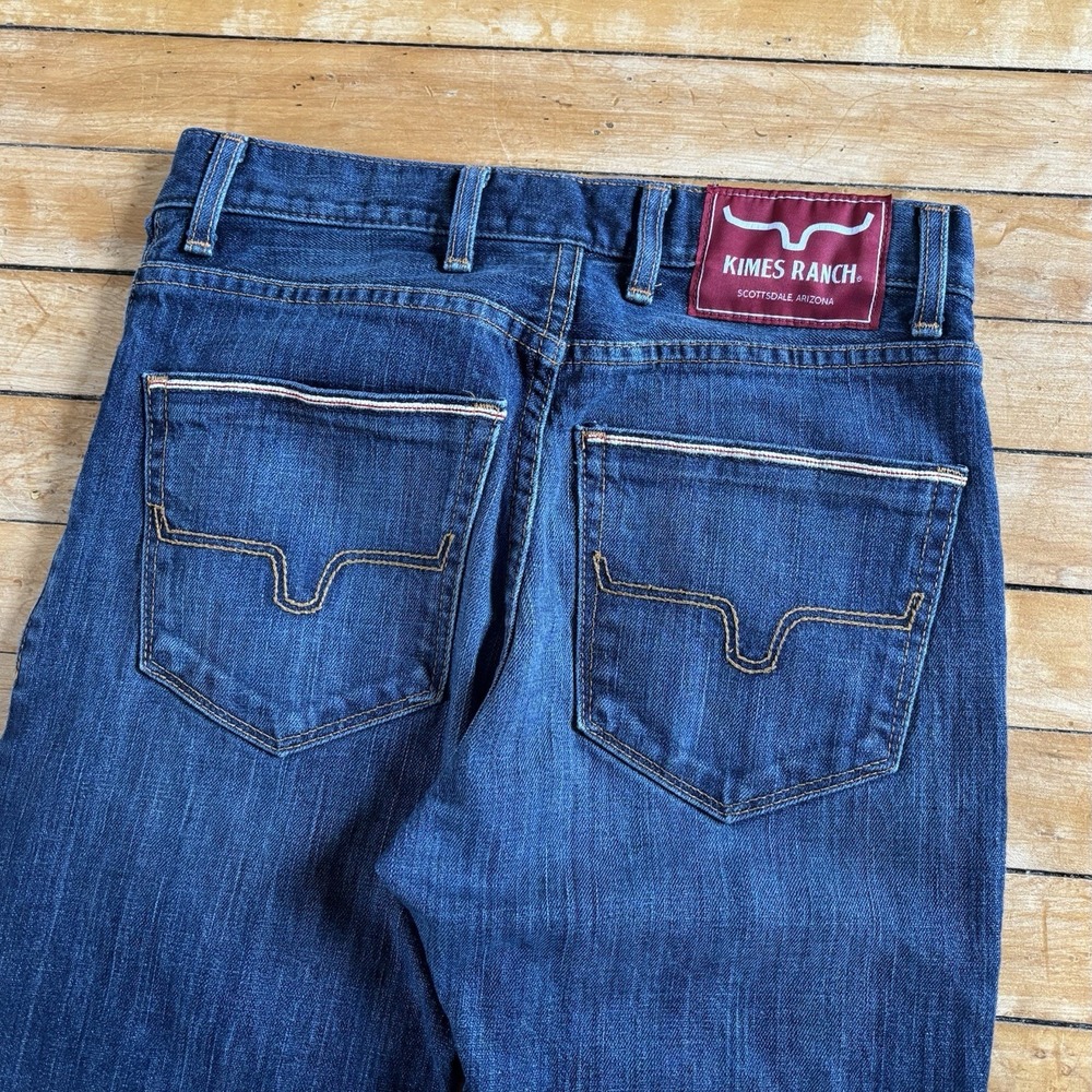 Kimes Ranch Roger Jeans Mens 28x32 Western Cowboy Barn Farm Rodeo Blue Denim USA
